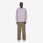Check Compact Cotton Shirt Quartz
