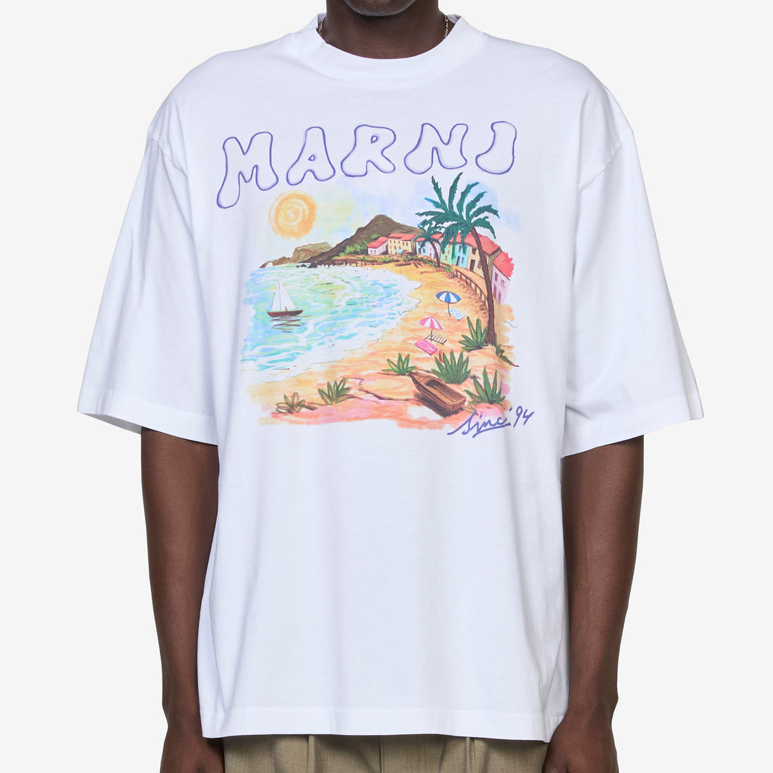 Marni Beach T-Shirt Lily White Tees
