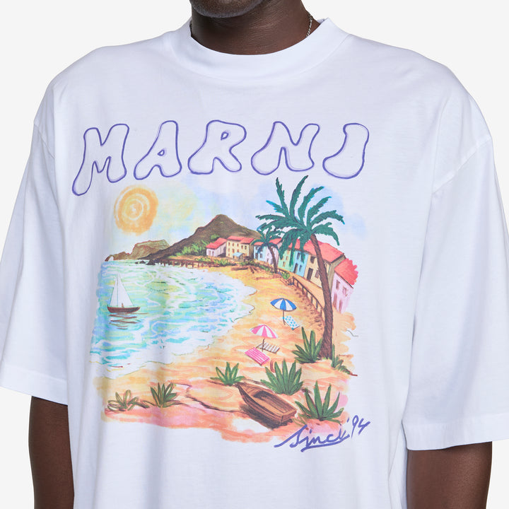 Marni Beach T-Shirt Lily White