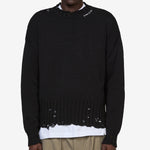 Twisted Crewneck Sweater Black
