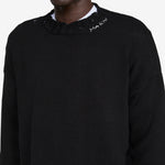 Twisted Crewneck Sweater Black