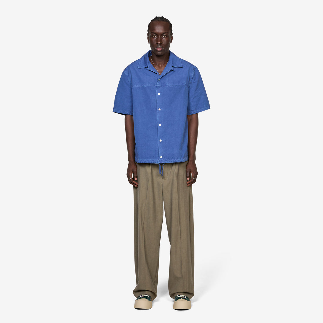 Drawstring Hem Shirt Ocean Shirts