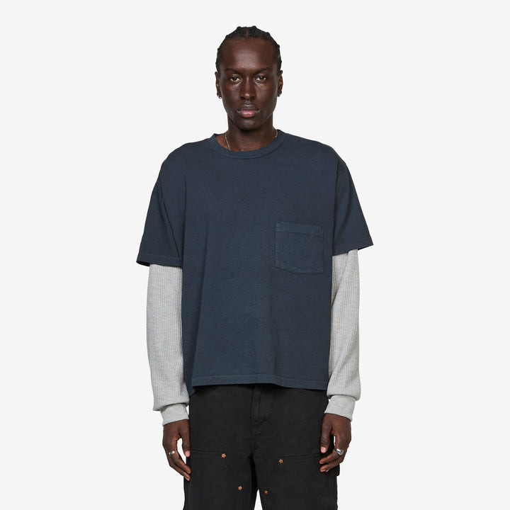 Santa Fe Layered Thermal T-Shirt Vintage Black Front