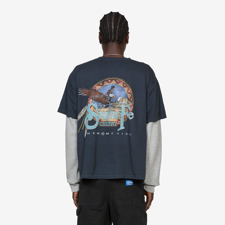 Santa Fe Layered Thermal T-Shirt Vintage Black