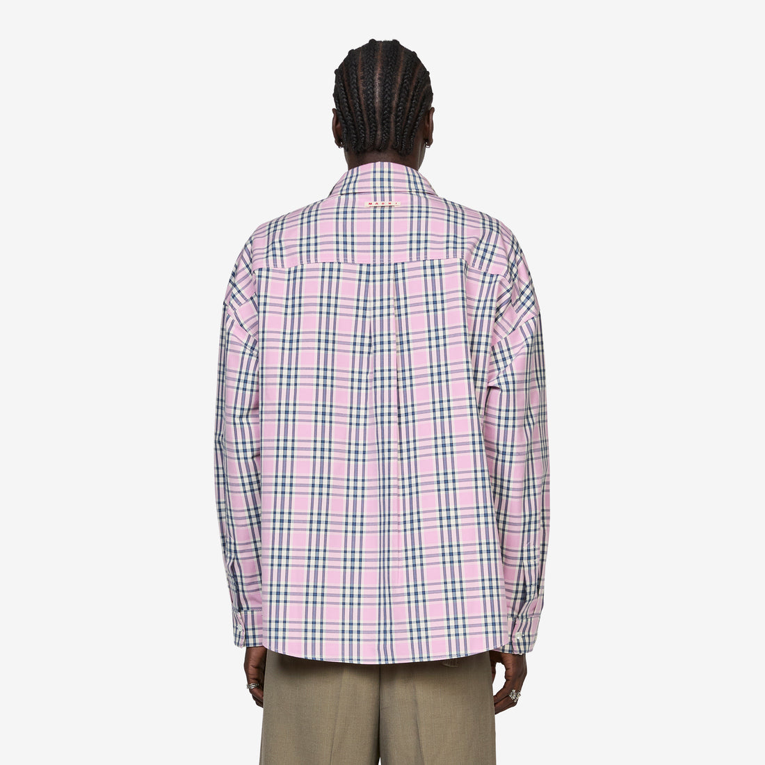 Check Compact Cotton Shirt Quartz Shirts