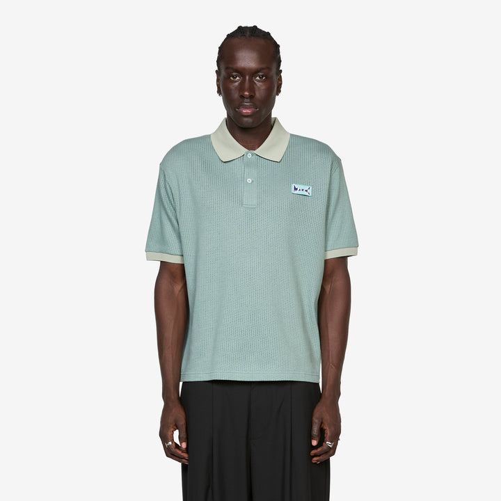 Jacquard Polo Shirt Baltic Front