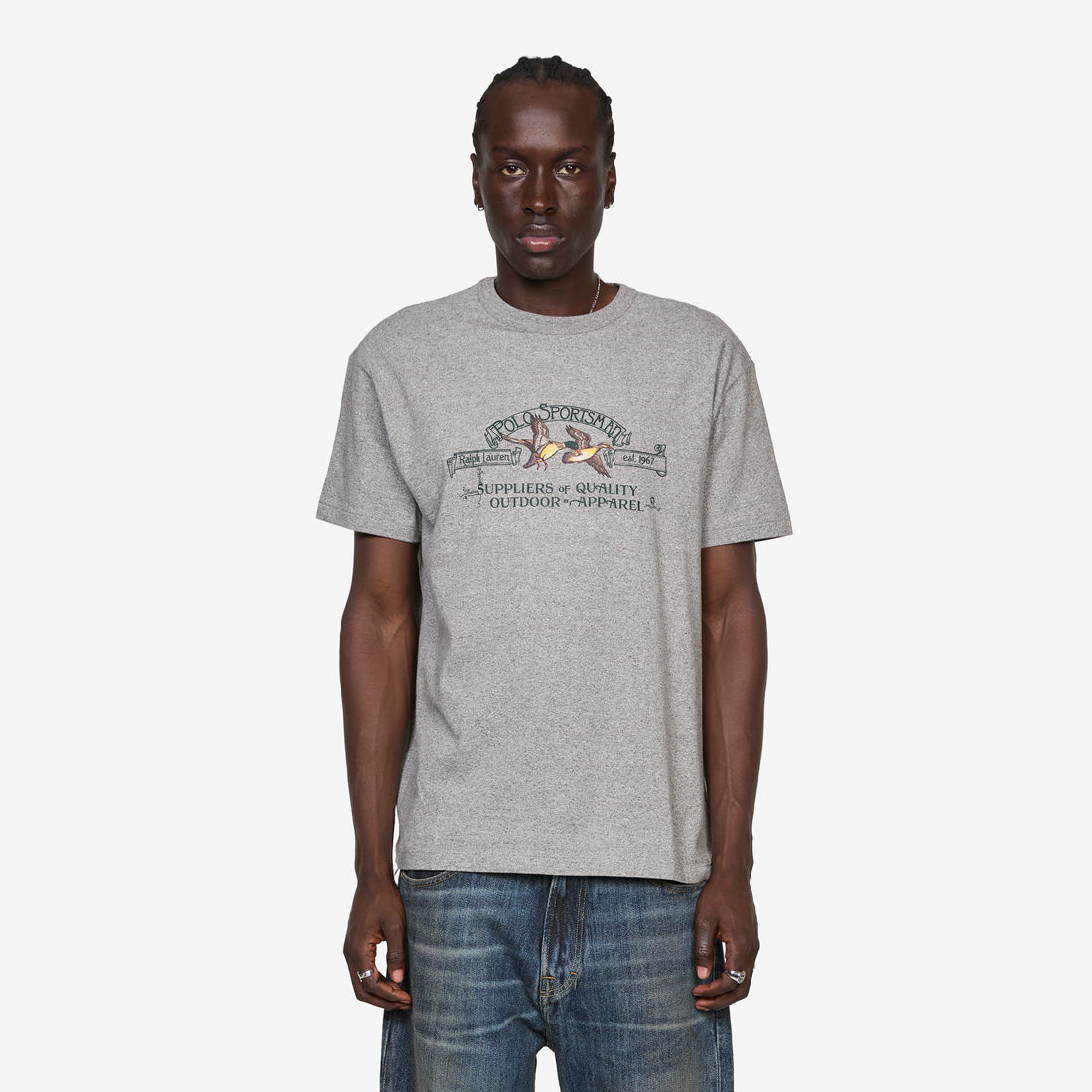Classic Fit Polo Sportsman T-Shirt Dark Vintage Heather Tees