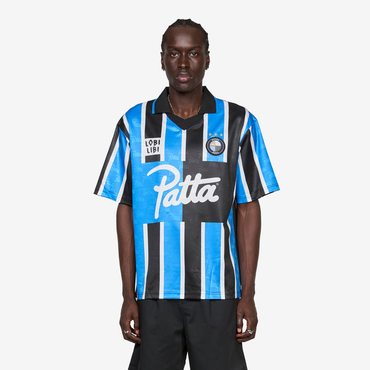Stripe Football Jersey French Blue Front