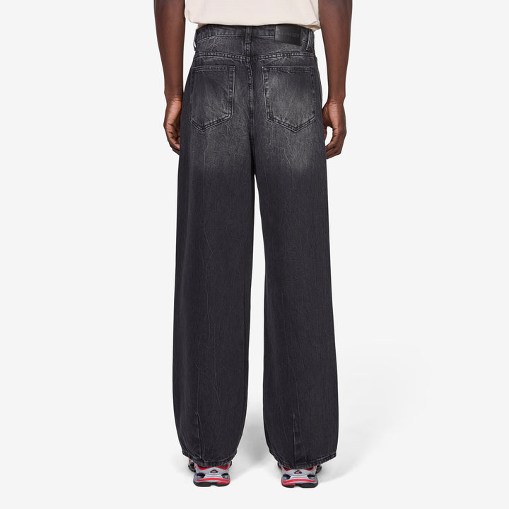 Baggy Denim Jeans Black Vein