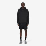 Fleece Pullover Hoodie Black | Ice Silver