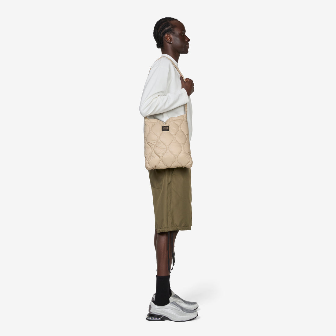 Military Crossbody Soft Shell Down Bag (M) G.Beige Bags