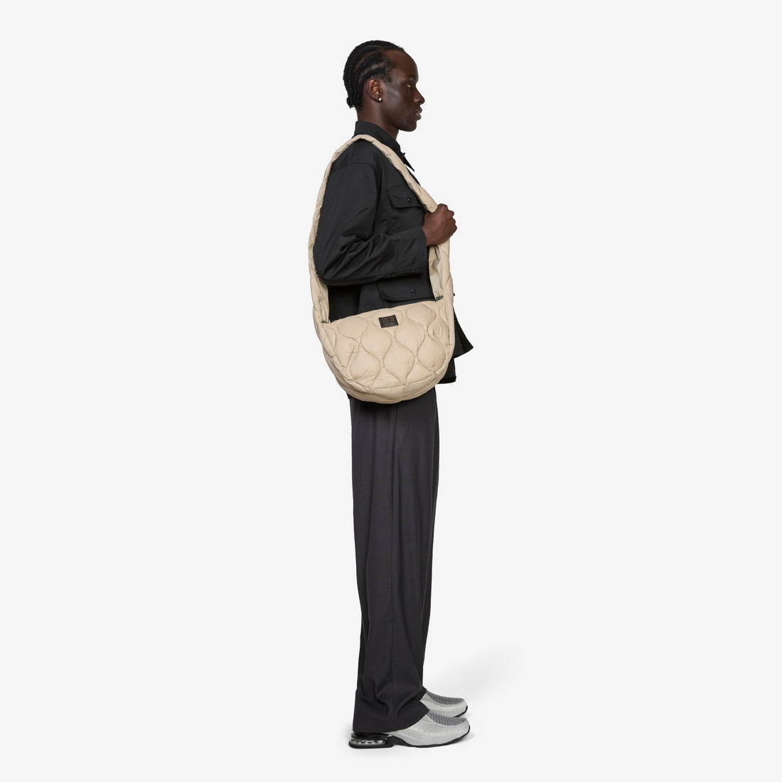 Military Banana Shoulder Down Bag (M) G.Beige Bags