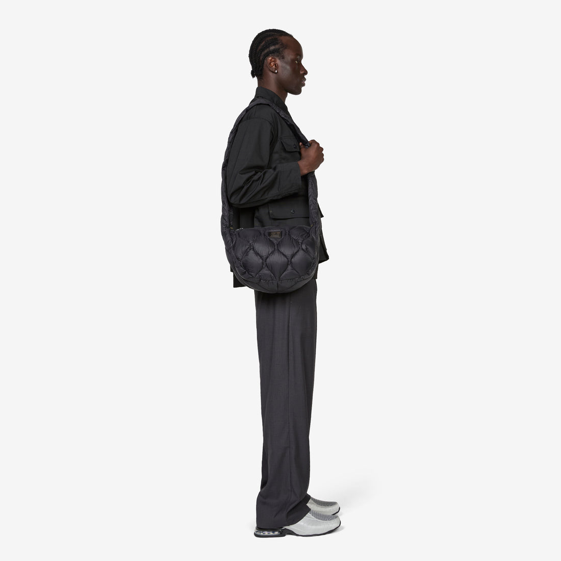 Military Banana Shoulder Down Bag (M) Black Bags
