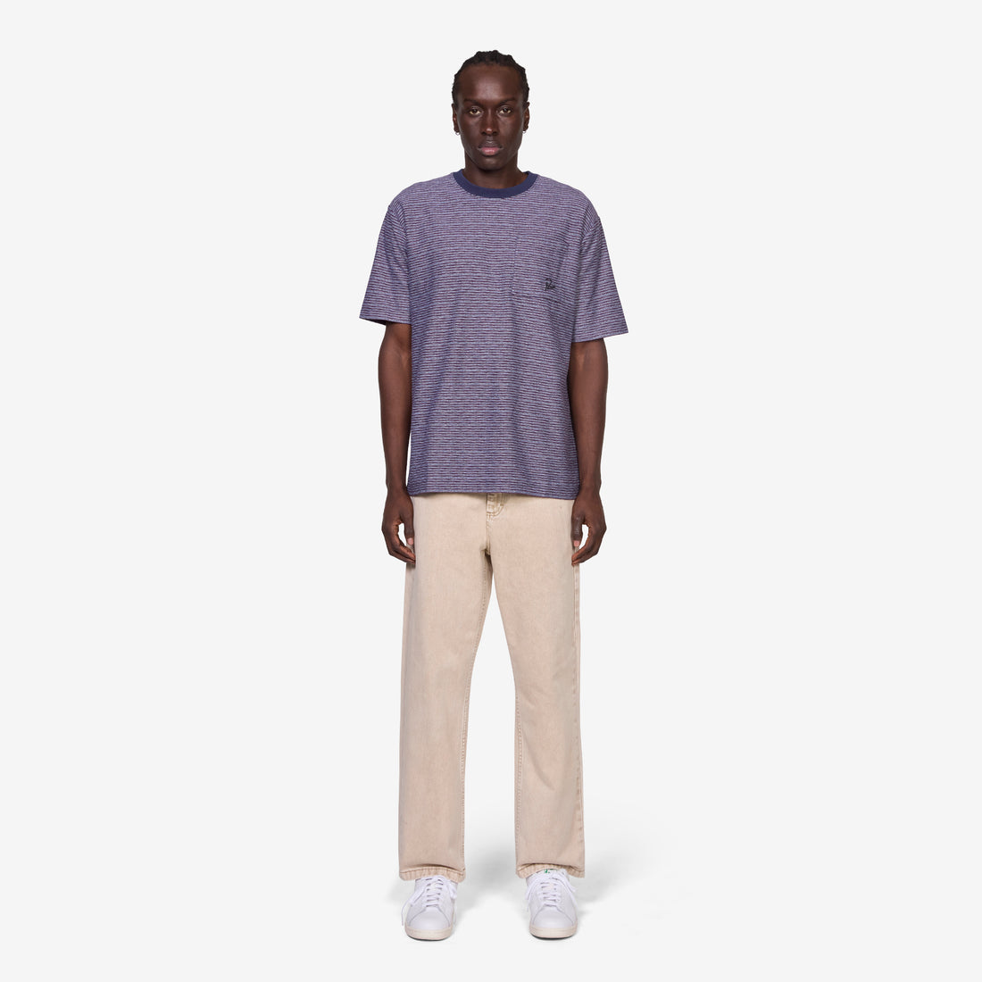 Crooked Stripe T-Shirt Blue Tees