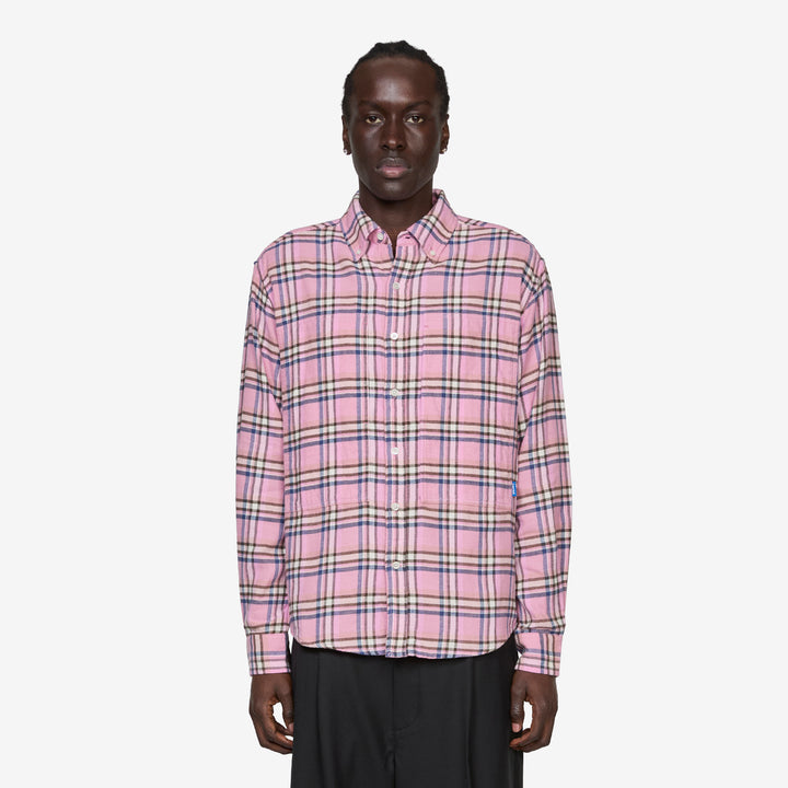 Grant Shirt Pink Plaid Front