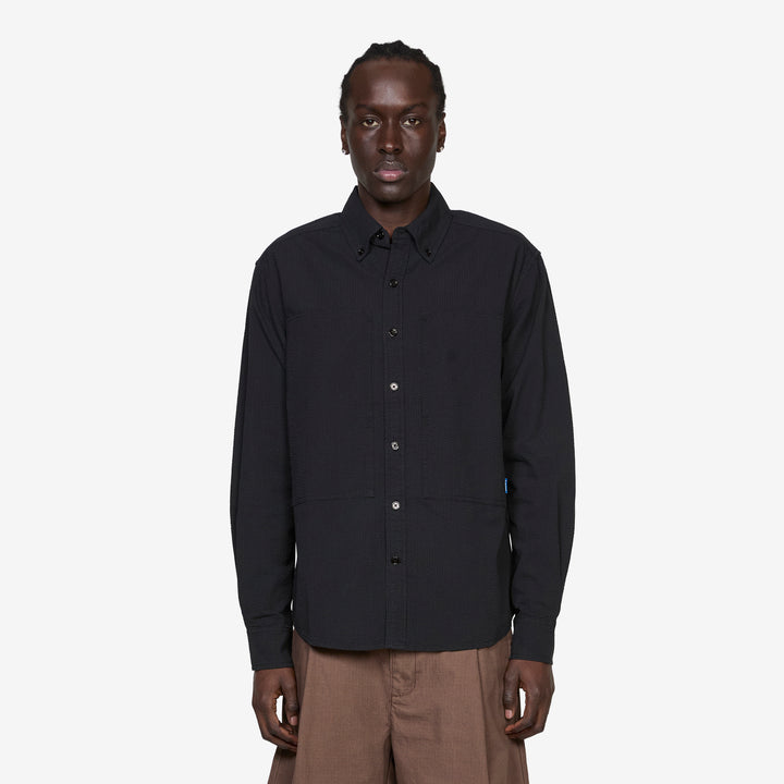 Grant Shirt Black Seer Front