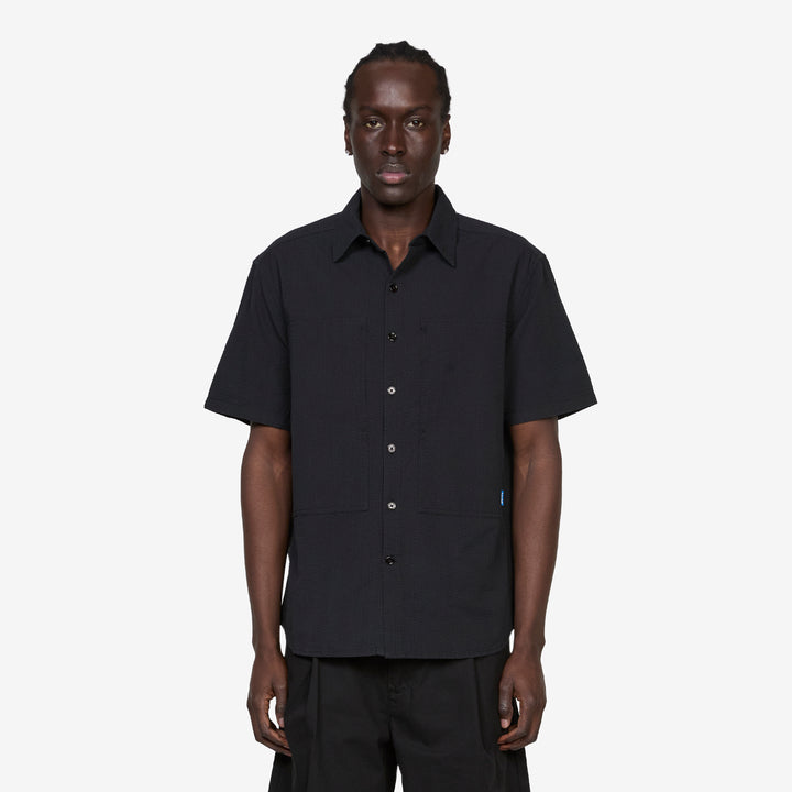 Cliff Short Sleeve Shirt Black Seer Front
