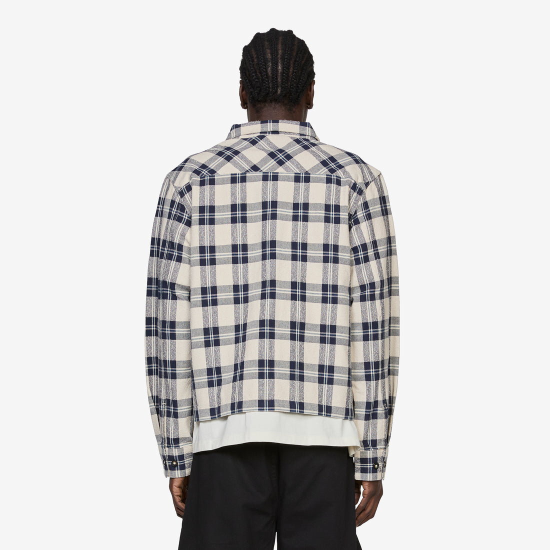 Capricorn Plaid Zip Jacket Navy Jackets