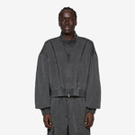 Cropped Track Jacket Black | Dark Smoke Grey