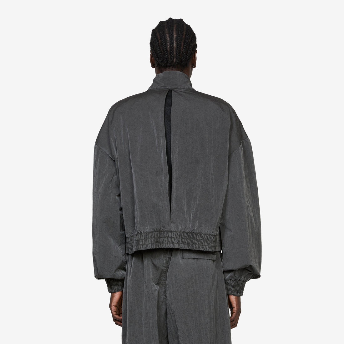 Cropped Track Jacket Black | Dark Smoke Grey Jackets