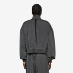 Cropped Track Jacket Black | Dark Smoke Grey