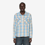 Vintage Plaid Flannel Longsleeve Shirt Blue