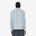 Vintage Plaid Flannel Longsleeve Shirt Blue