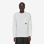 Work Rivet Pocket Long Sleeve T-Shirt White