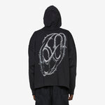 Fleece Pullover Hoodie Black | Ice Silver