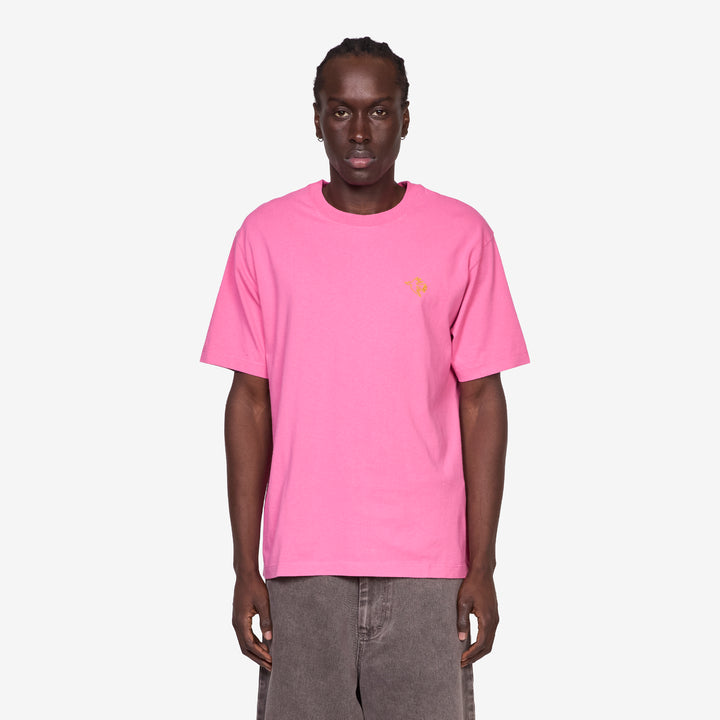 Yarn Bird T-Shirt Pink Front