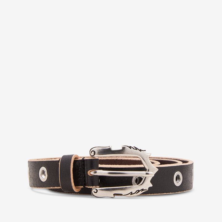 M2470 Belt Cracked Black Front