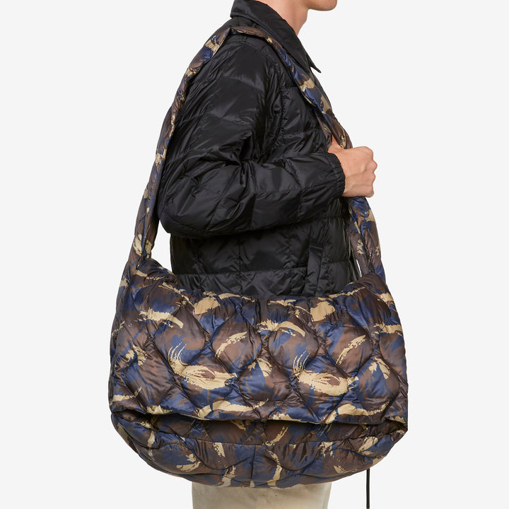 Military Messenger Down Bag (L) Paint Camo Front