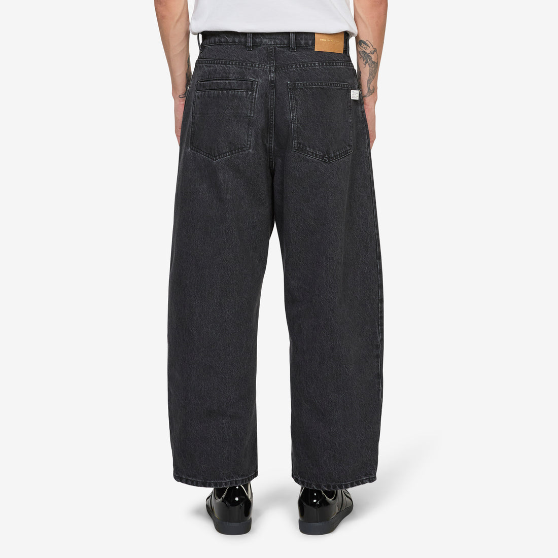 Duma Pleated Denim Jeans Grey Denim Pants