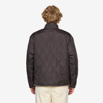 Military Reversible Down Boa Hi Neck Jacket Dark Choco | Beige