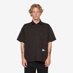 Dry Soft Seersucker SS Shirt Brown