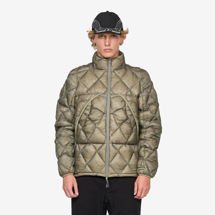 Nuna 800 Fill Power Hooded Down Jacket Sage Green Front