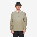 Bee Sun Faded Organic Waffle Serafino Longsleeve Grey | Green
