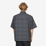 Aair Floweave Printed Check Short Sleeve Shirt Grey
