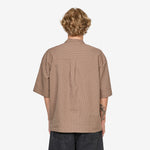 Bantu Shirt Cocoa Seersucker Stripe