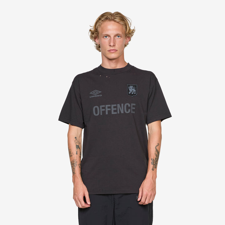 Offence Defence T-Shirt Washed Black Front