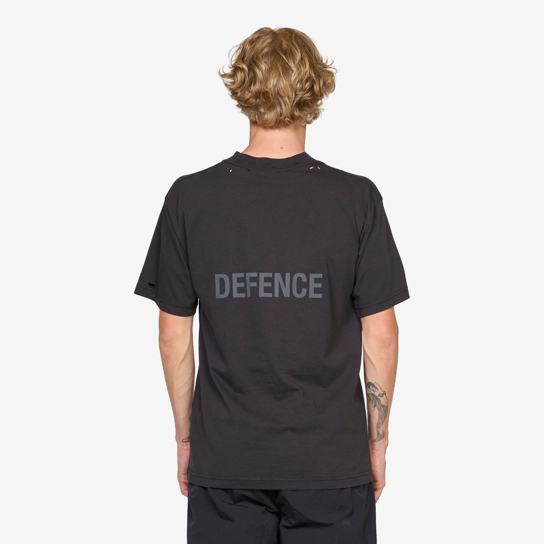 Offence Defence T-Shirt Washed Black Tees