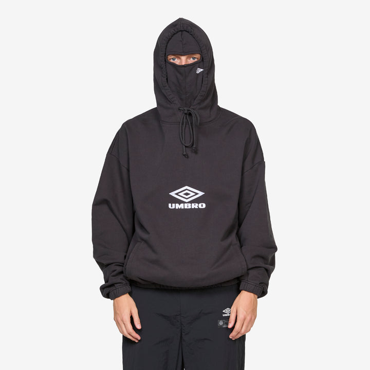 OG Logo Mask Hoodie Washed Black