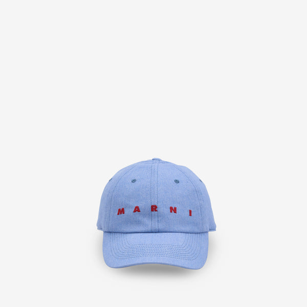 Embroidered Logo Baseball Cap Iris Blue Headwear