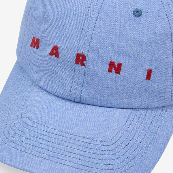 Embroidered Logo Baseball Cap Iris Blue Headwear