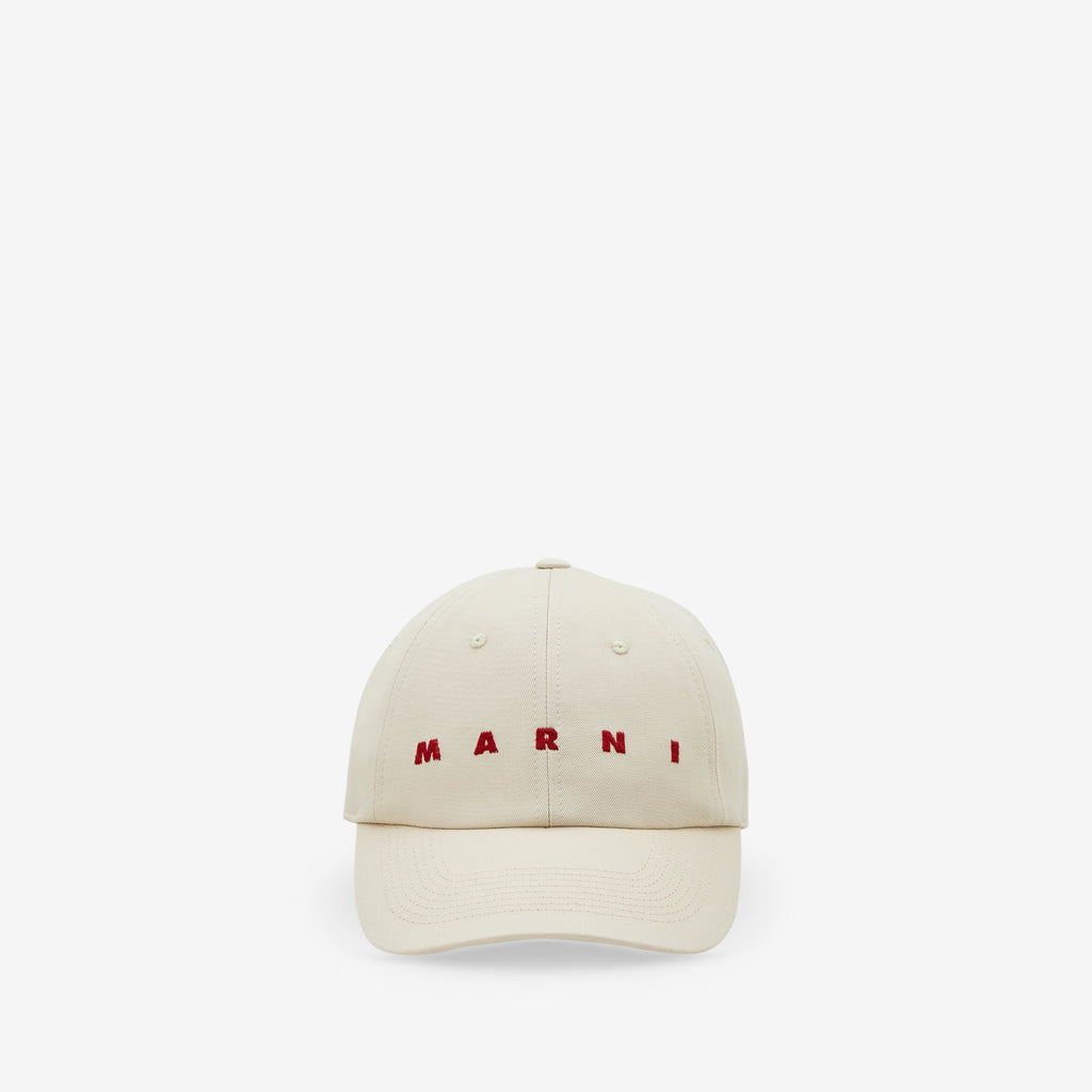 Embroidered Logo Baseball Cap Ivory - Main Image