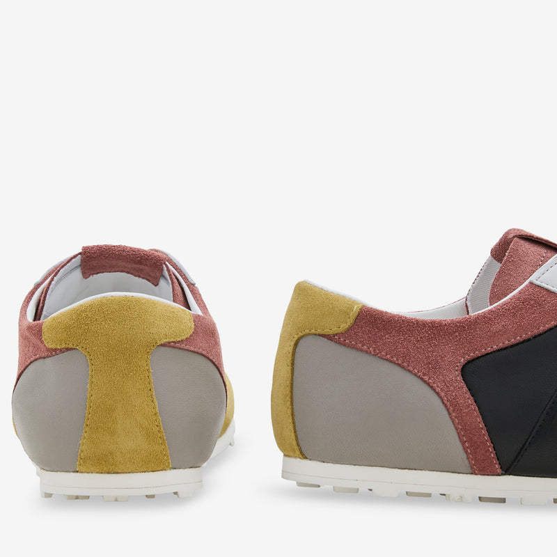 Leather Sneaker Green | Black | Pink | Grey Footwear