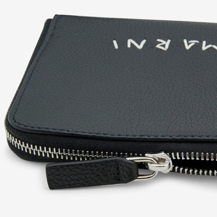 Marni Mending Zip-Around Wallet Black