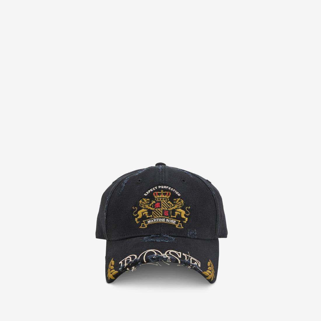 Cut Peak Cap Washed Black Headwear