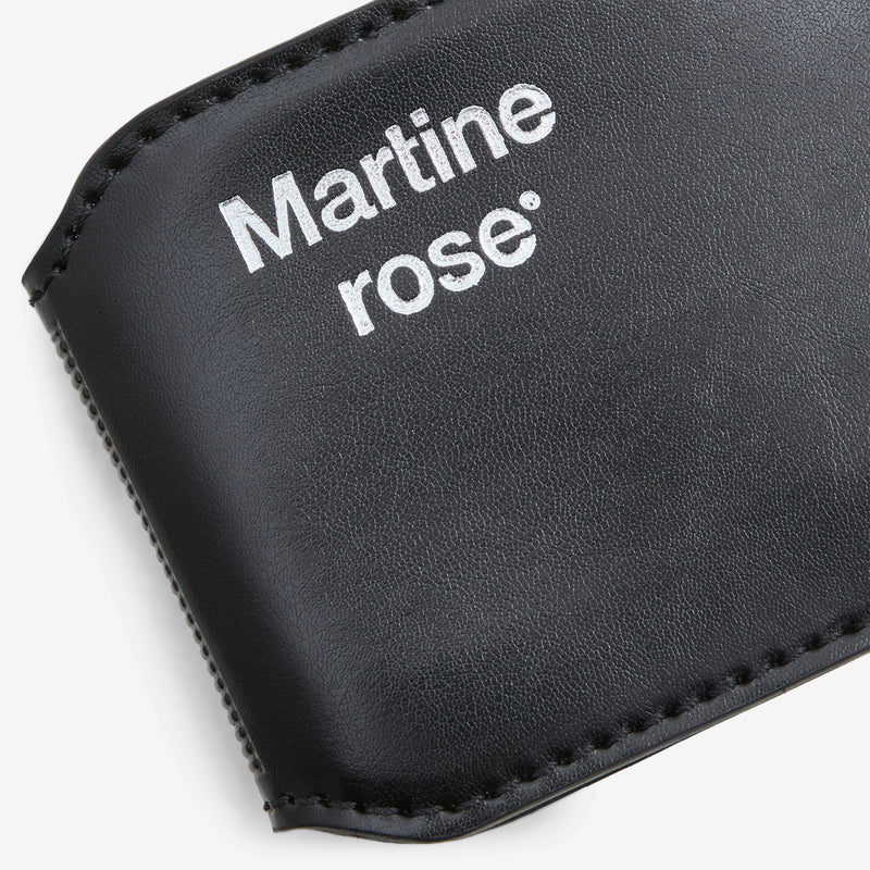 Logo-Foil Embossed Leather Card Holder Black Accessories