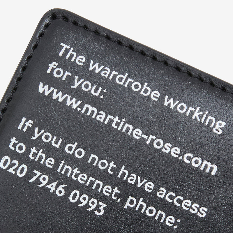 Logo-Foil Embossed Leather Card Holder Black Accessories